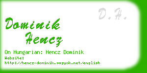 dominik hencz business card